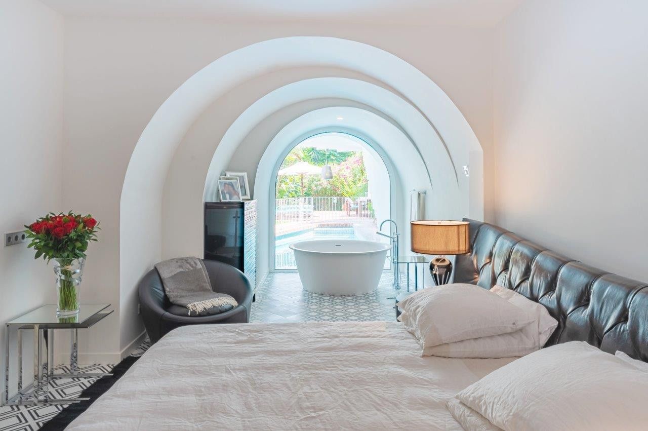 Bedroom of Single-family semi-detached for sale in Marbella  with Air Conditioner, Private garden and Terrace