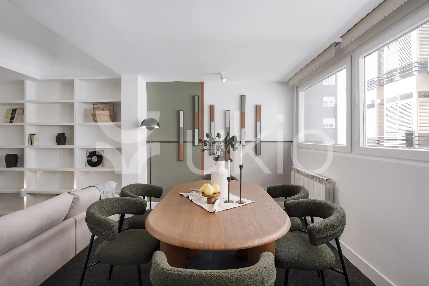 Comedor de Apartamento de alquiler en Madrid con Aire acondicionado, Calefacción y Terraza