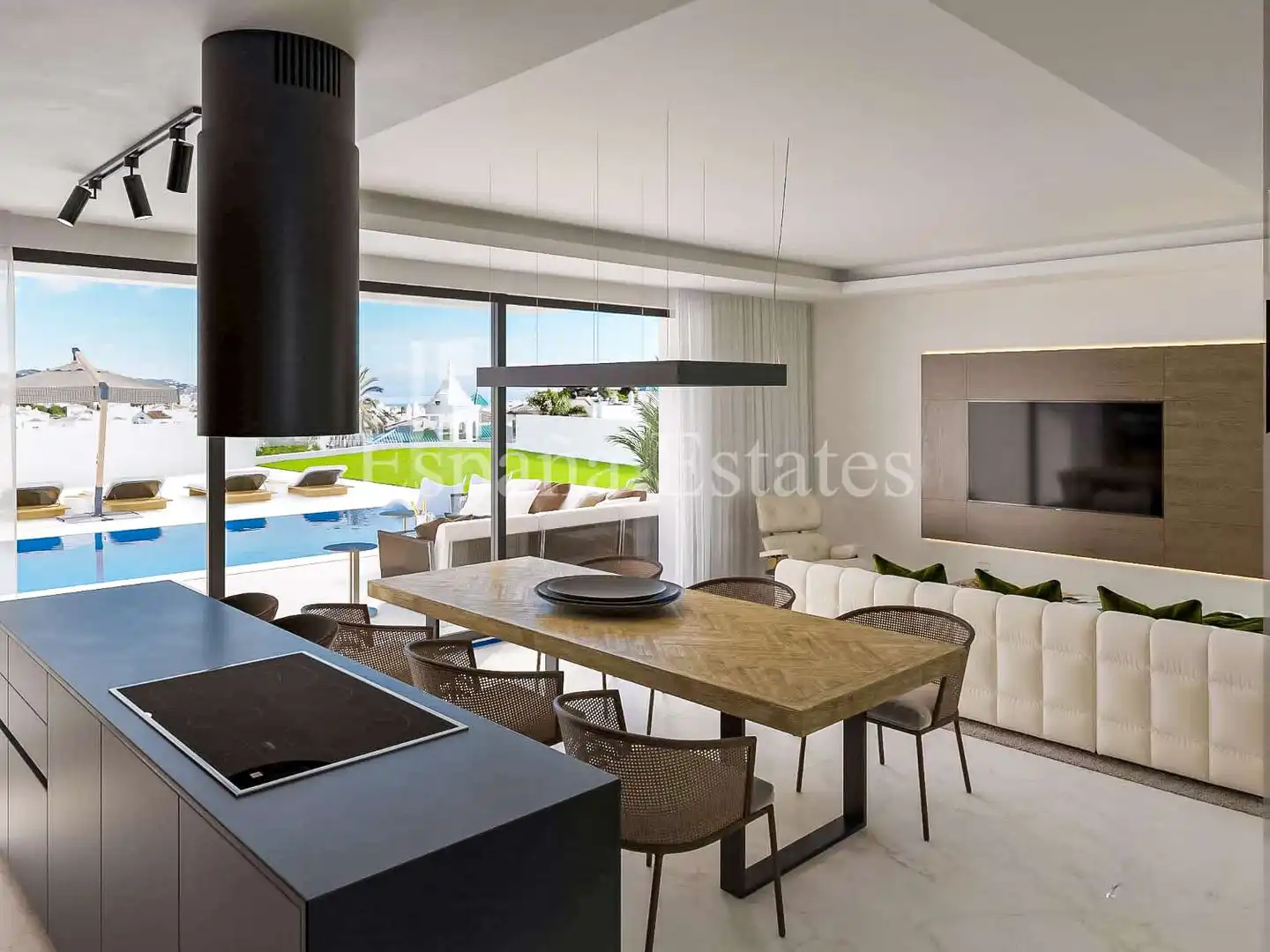 Comedor de Casa o chalet en venta en Nerja con Aire acondicionado, Piscina y Amueblado
