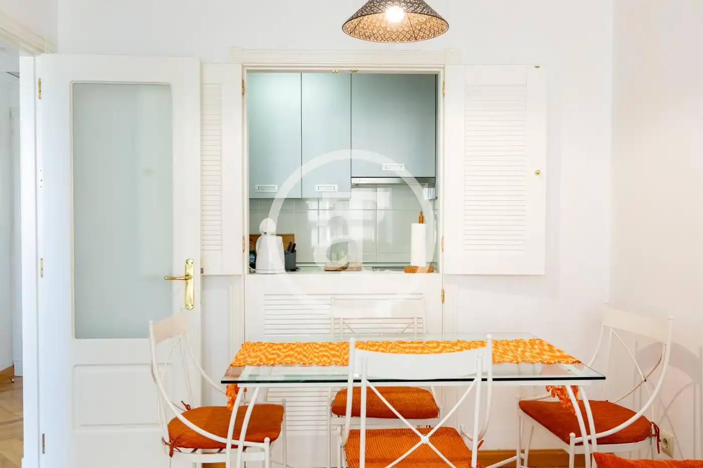 Dining room of Flat for rent in Madrid  with Air Conditioner, Heating and Furnished