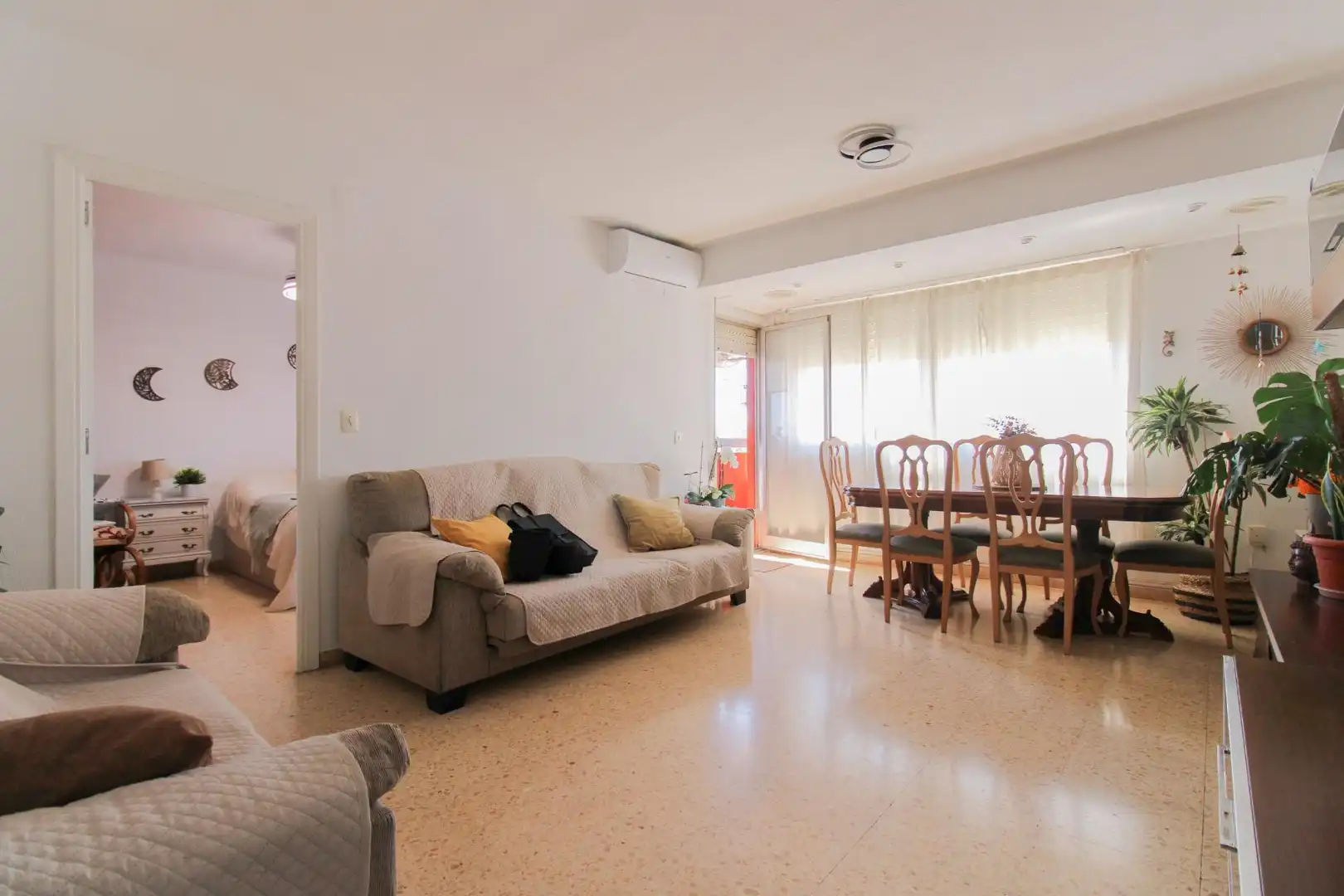 Living room of Flat for sale in La Pobla de Farnals  with Air Conditioner and Balcony
