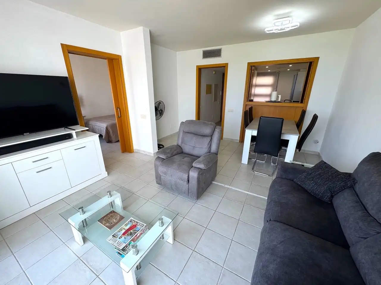 Sala d'estar de Apartament en venda en Mojácar amb Aire condicionat, Terrassa i Piscina