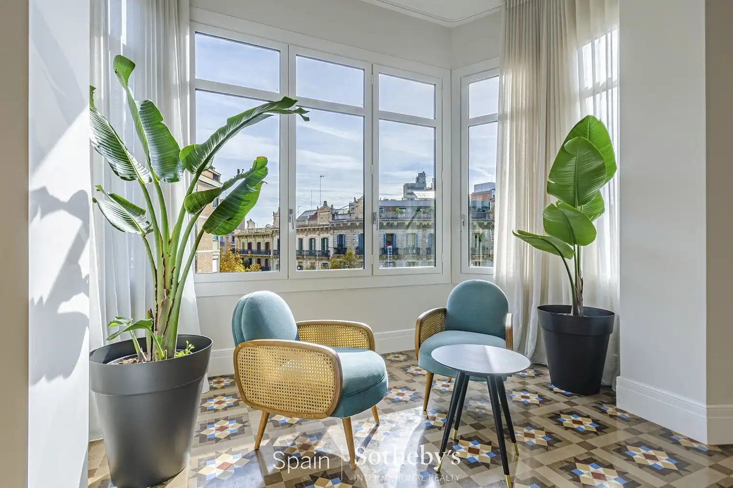 Wohnzimmer von Wohnungen zum Verkauf in Barcelona mit Klimaanlage und Heizung