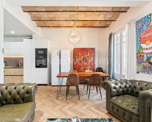 Living room of Apartment to rent in  Barcelona Capital  with Air Conditioner, Heating and Parquet flooring