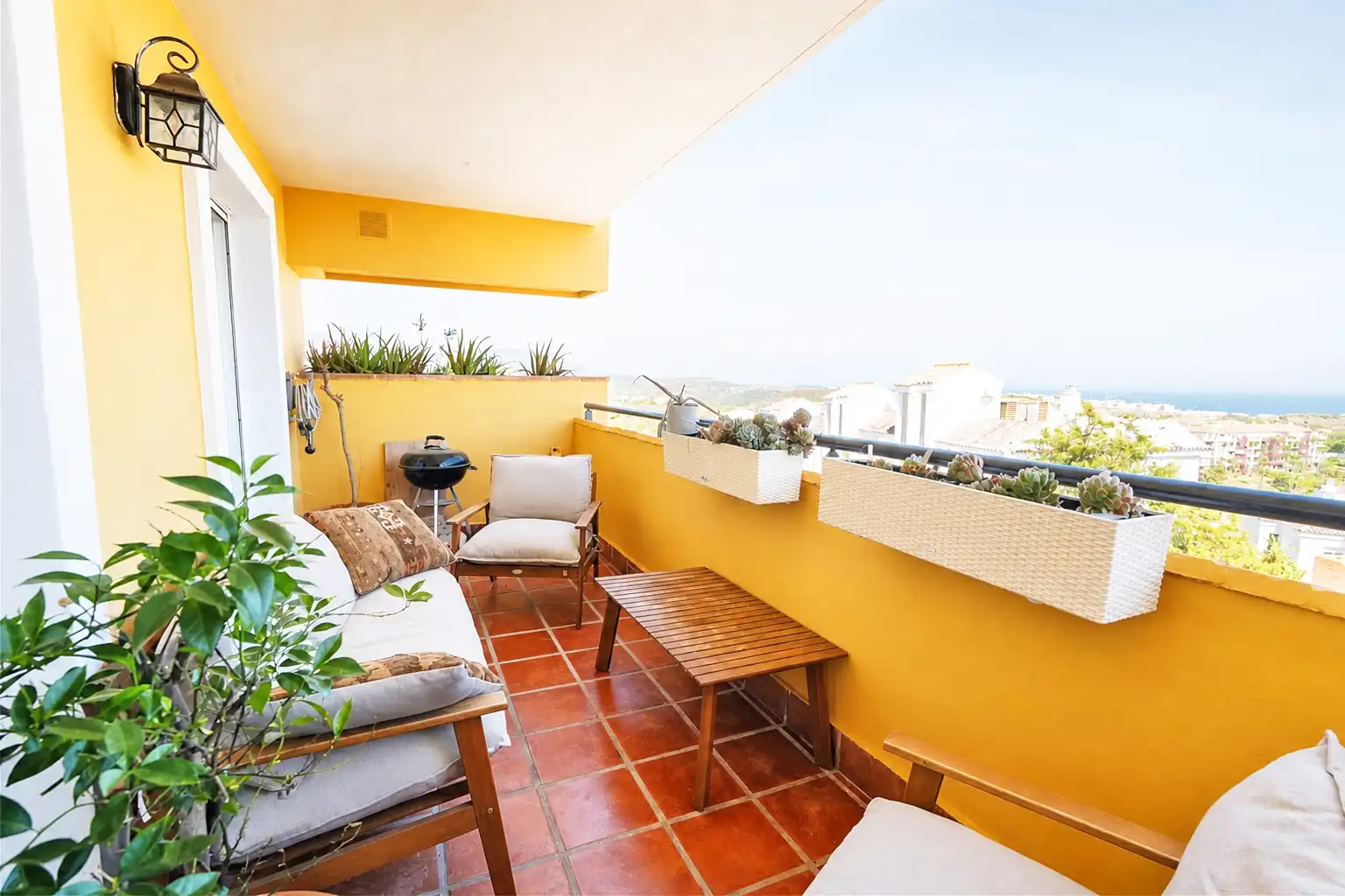 Terraza de Apartamento en venta en Mijas con Aire acondicionado, Parquet y Terraza