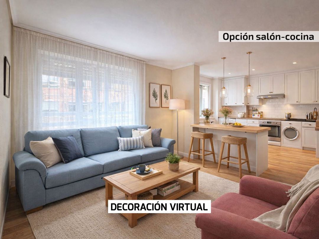 Sala d'estar de Pis en venda en Vitoria - Gasteiz amb Calefacció, Parquet i Terrassa