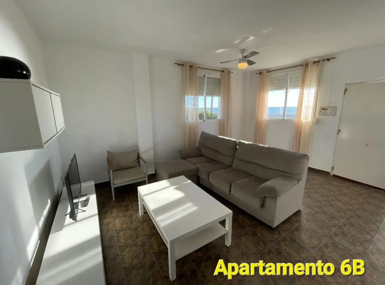 Wohnzimmer von Wohnung zum Verkauf in Alcalà de Xivert mit Privatgarten, Terrasse und Gemeinschaftspool