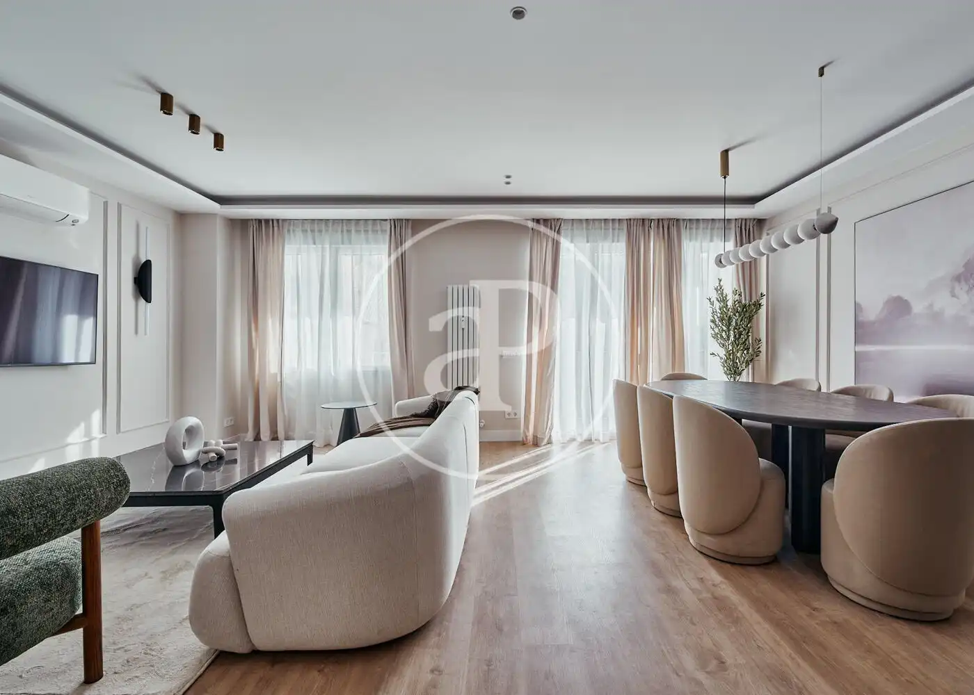 Wohnzimmer von Wohnung zum Verkauf in Madrid mit Klimaanlage, Heizung und Terrasse