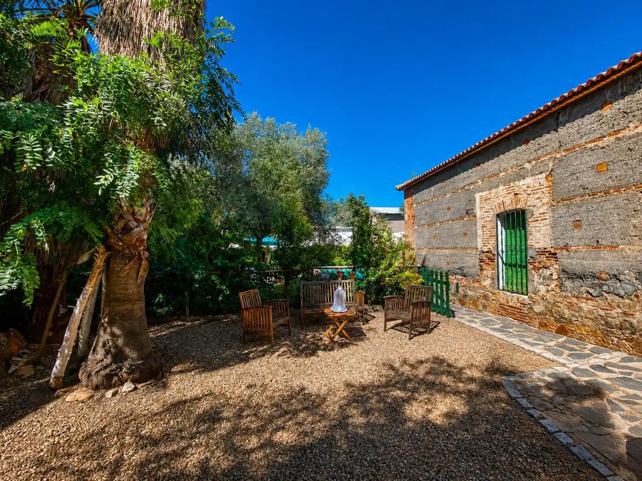 Jardí de Finca rústica en venda en Guareña amb Jardí privat, Terrassa i Piscina