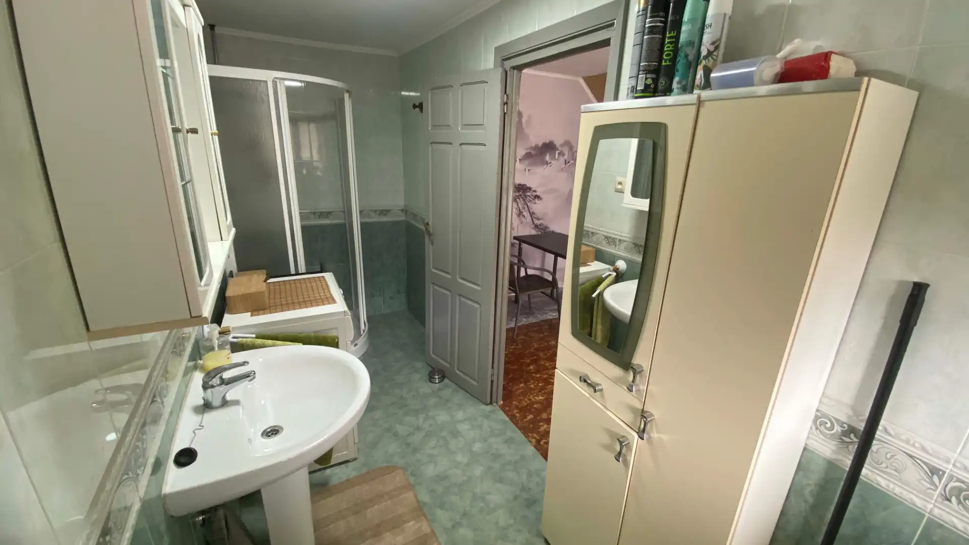 Badezimmer von Einfamilien-Reihenhaus zum Verkauf in San Martín del Rey Aurelio mit Privatgarten, Terrasse und Möbliert
