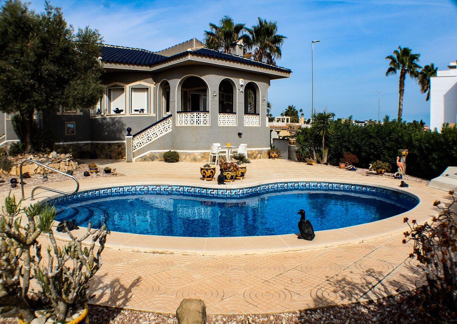 Swimming pool of House or chalet for sale in Rojales  with Air Conditioner, Private garden and Swimming Pool