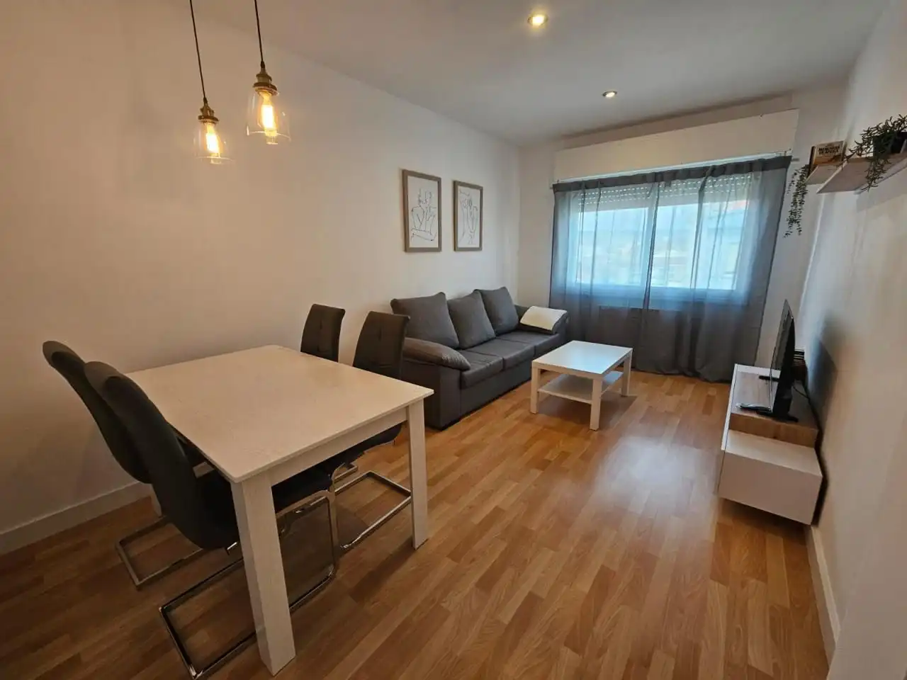 Living room of Flat for rent in Ourense Capital   with Heating, Furnished and Balcony