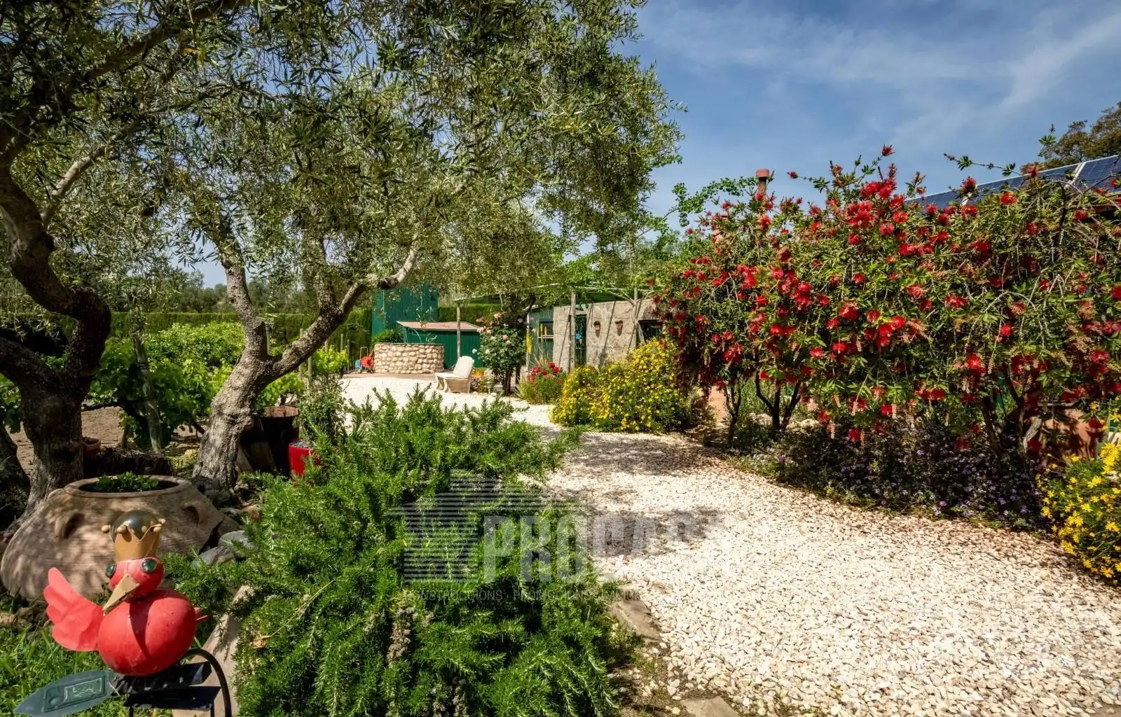 Garden of Houses for sale in Masarac i Vilarnadal  with Air Conditioner, Storage room and Swimming Pool