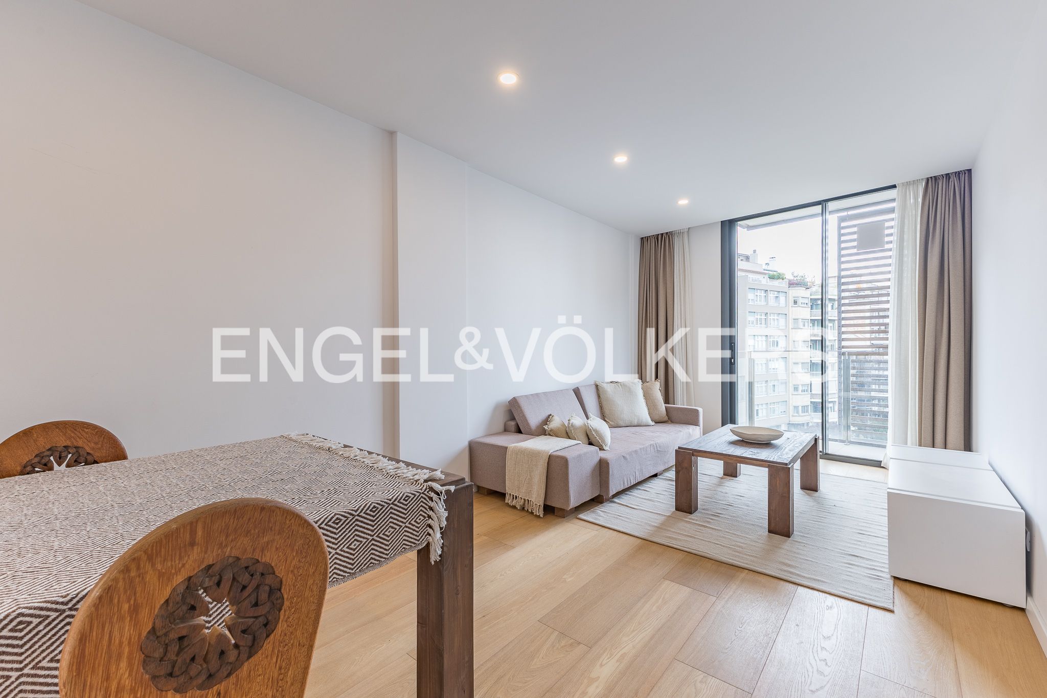 Sala d'estar de Àtic en venda en  Barcelona Capital amb Aire condicionat, Calefacció i Parquet