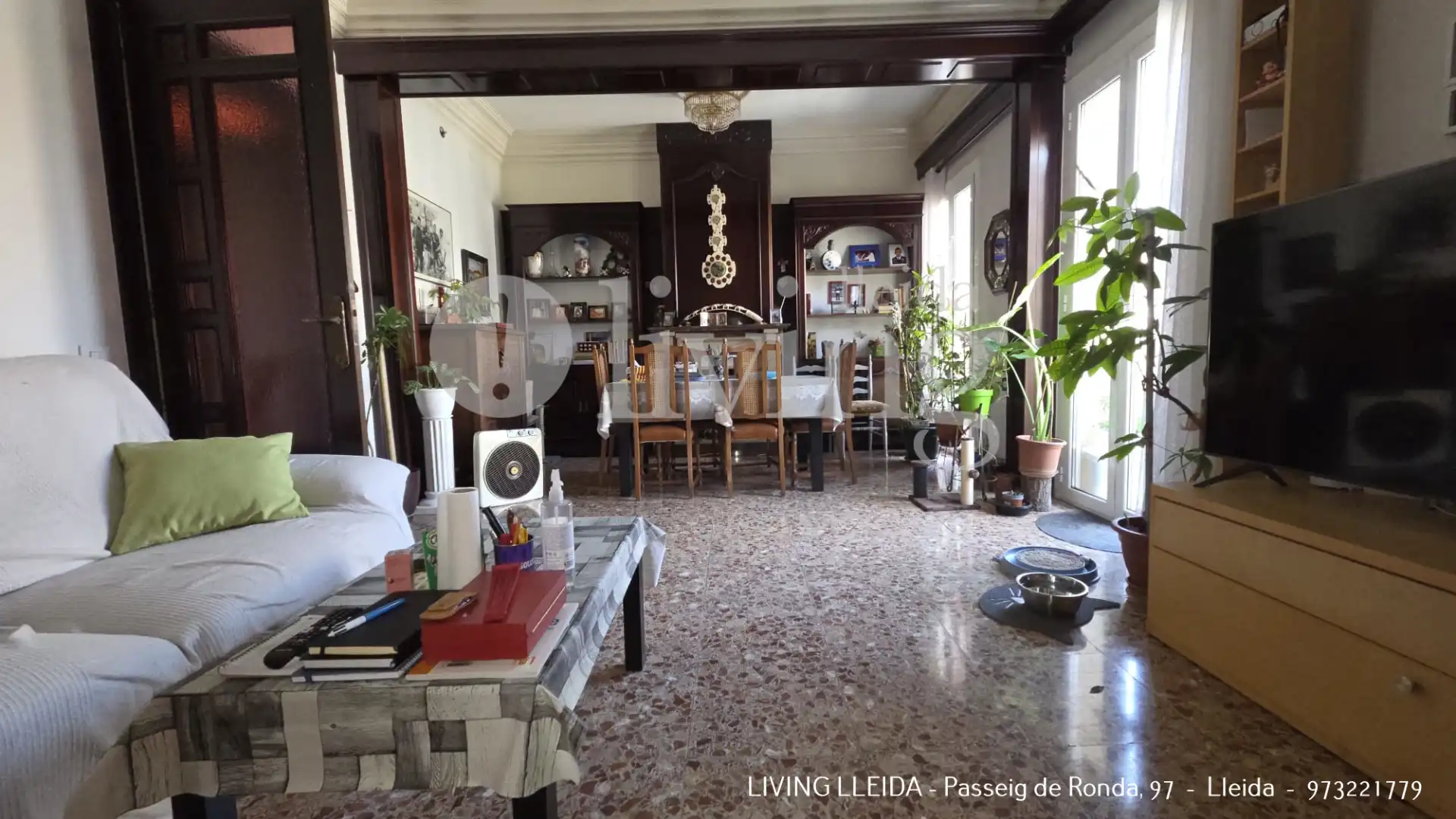 Sala d'estar de Pis en venda en Lleida amb Calefacció, Moblat i Balcó