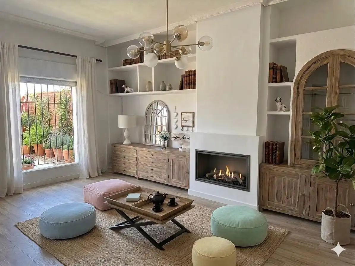 Sala de estar de Casa o chalet en venta en Almensilla con Jardín privado, Terraza y Piscina