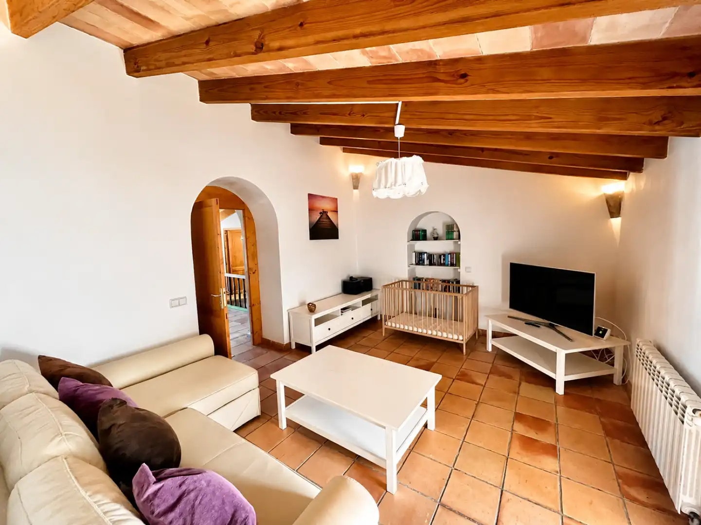 Sala de estar de Casa o chalet de alquiler en Santanyí con Aire acondicionado, Calefacción y Terraza
