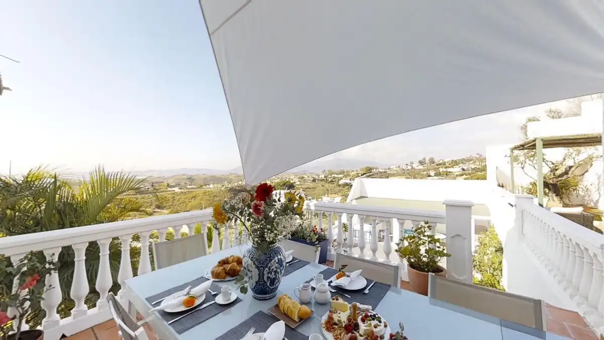 Terrassa de Casa adosada en venda en Mijas amb Jardí privat, Terrassa i Piscina