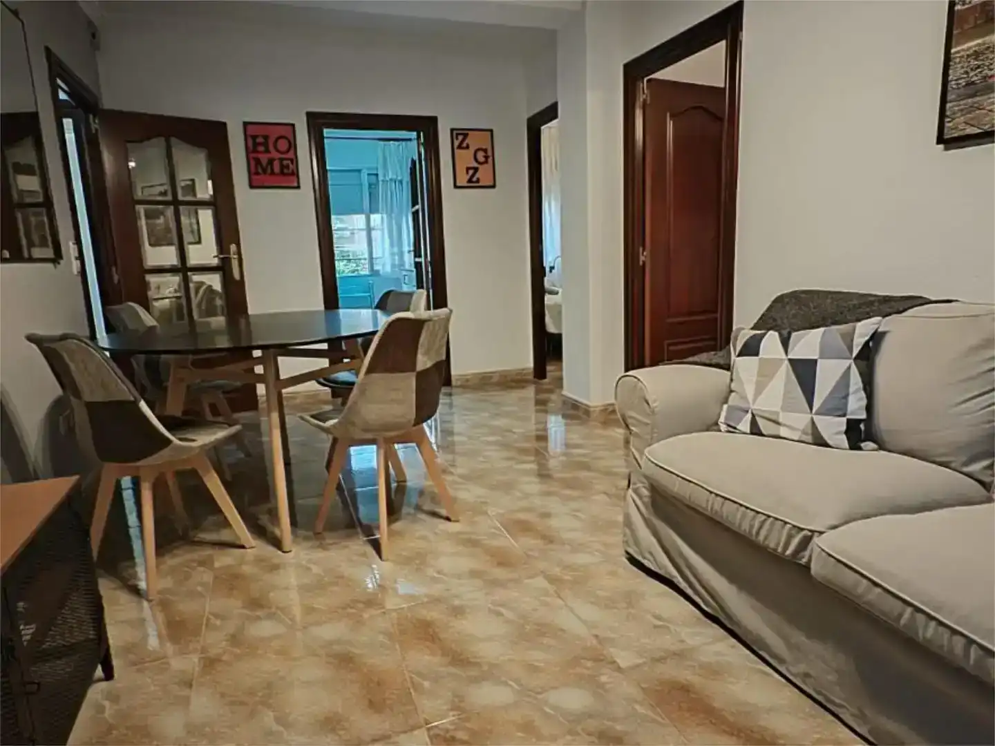Wohnzimmer von Wohnung zur Miete in Zaragoza mit Möbliert, Ofen und Waschmaschine