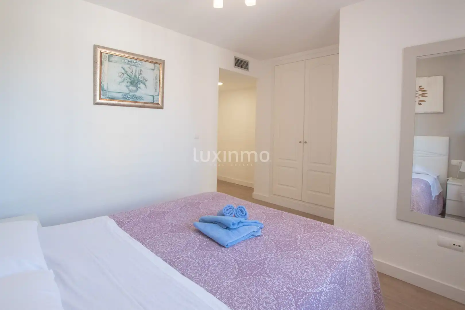 Bedroom of Flat for sale in Calpe / Calp  with Air Conditioner, Private garden and Terrace