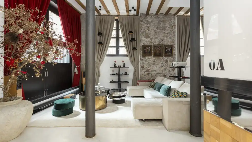 Sala d'estar de Apartament en venda en Barcelona amb Aire condicionat i Calefacció