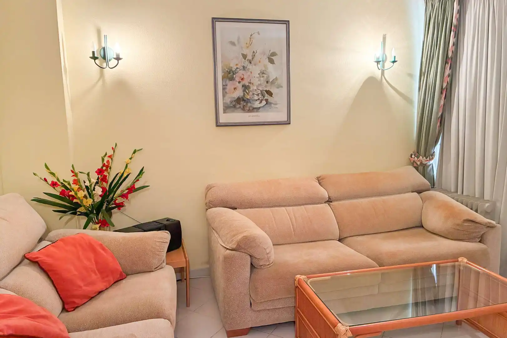 Living room of Detached homes for rent in Capdepera  with Air Conditioner, Terrace and Furnished
