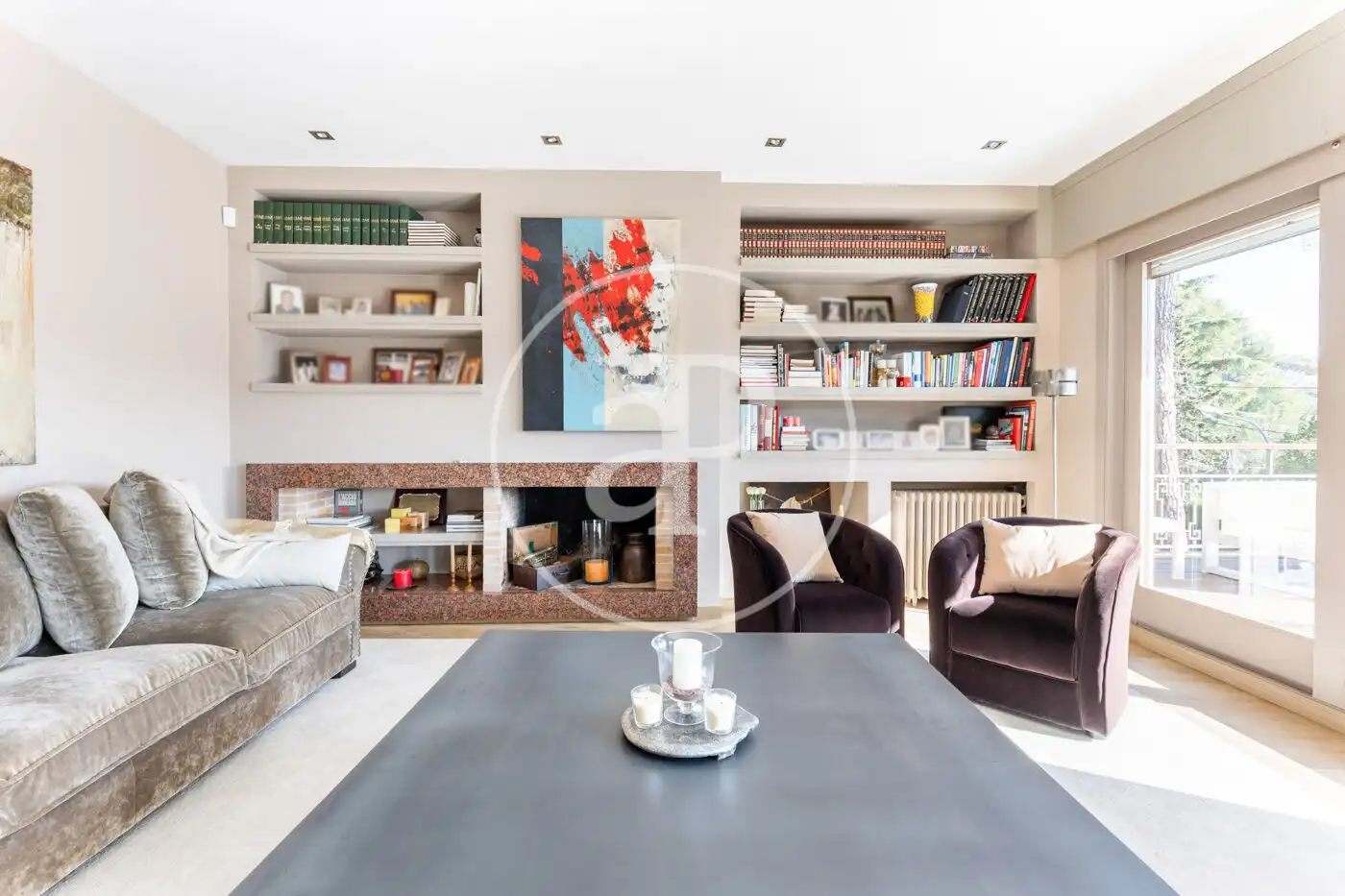 Living room of Houses for sale in Sant Cugat del Vallès  with Air Conditioner, Heating and Private garden