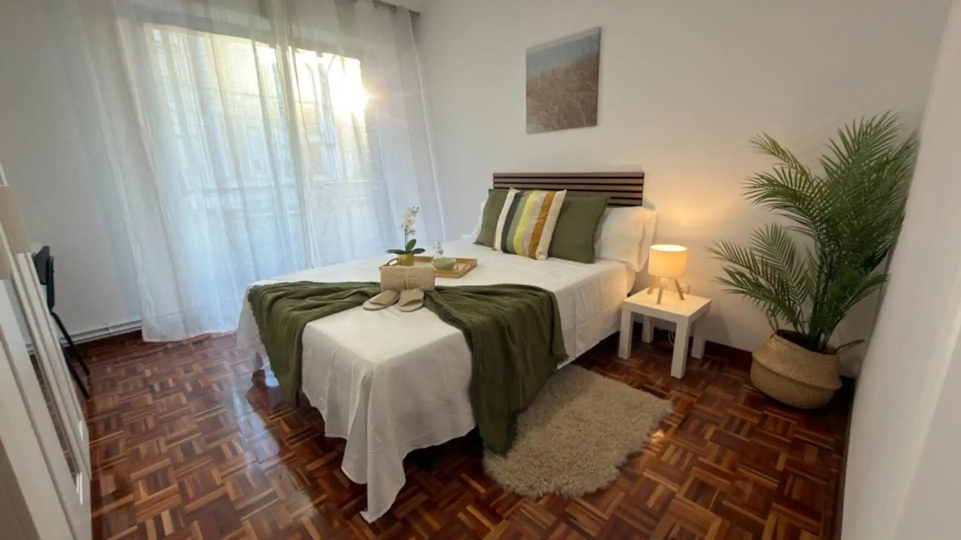 Schlafzimmer von Wohnungen zur untervermieten in Getafe mit Heizung, Möbliert und Waschmaschine