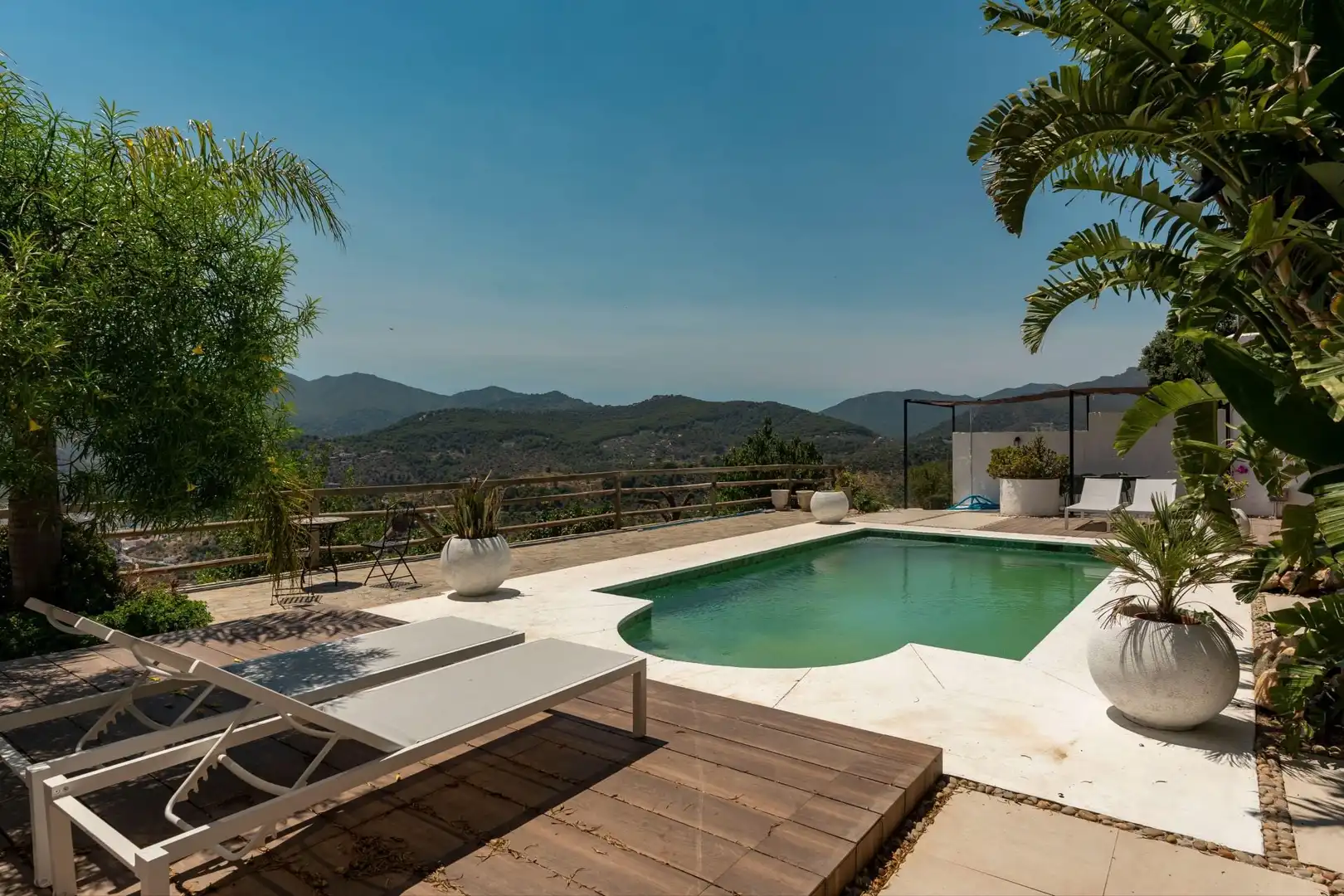 Terraza de Finca rústica en venta en Monda con Aire acondicionado y Piscina