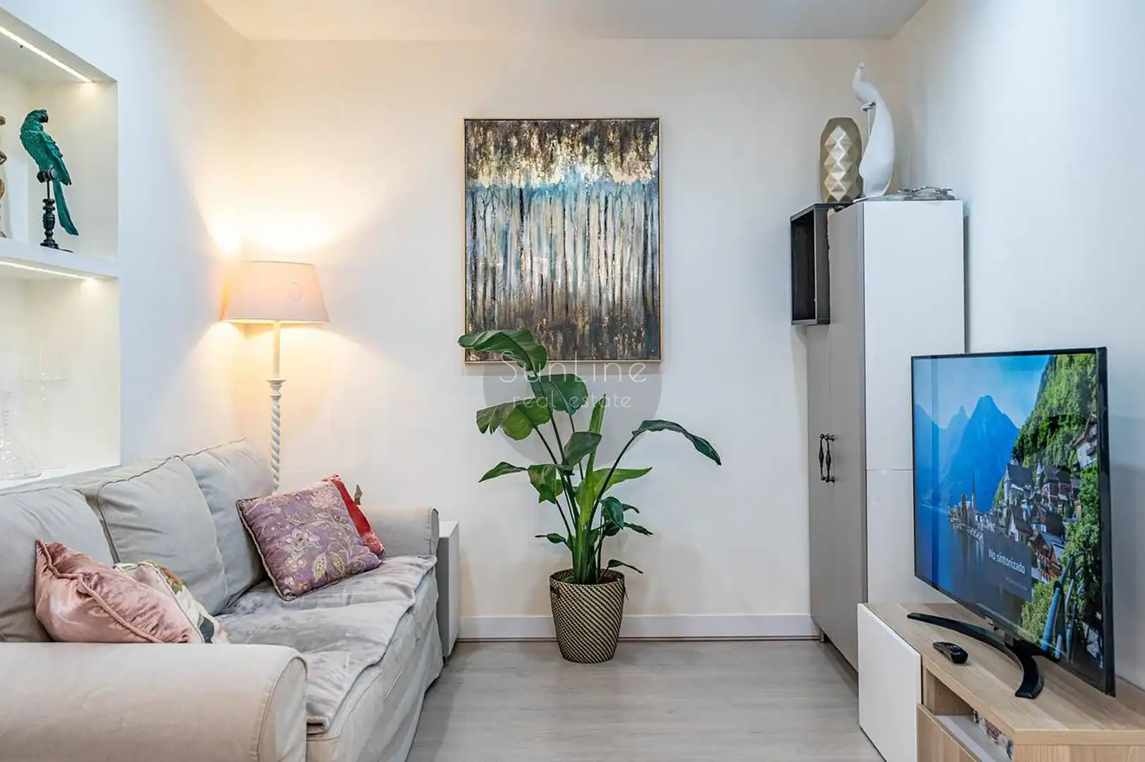 Wohnzimmer von Wohnung zum Verkauf in Valencia mit Klimaanlage, Möbliert und Balkon