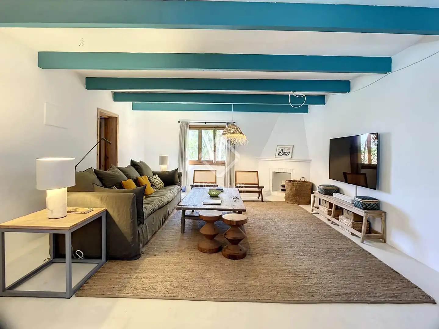 Wohnzimmer von Haus oder Chalet zur Miete in Alaior mit Klimaanlage, Heizung und Privatgarten