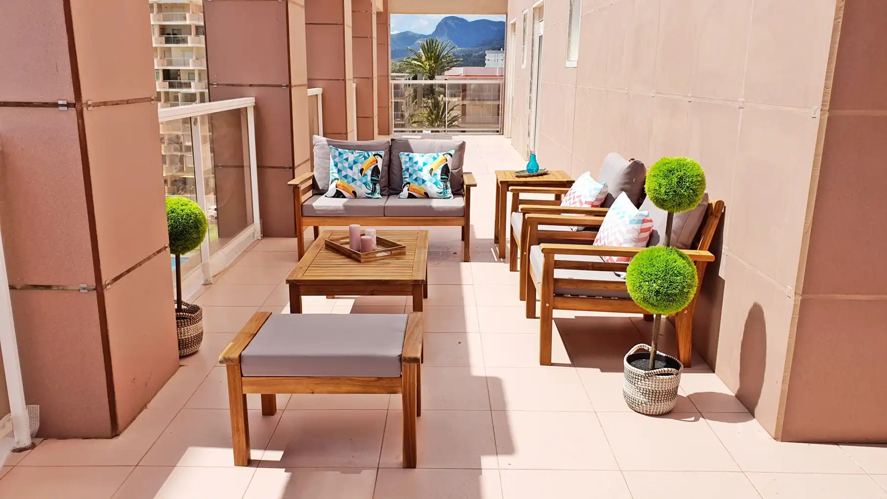 Terrasse von Wohnungen zur Miete in Gandia mit Terrasse, Möbliert und Ofen