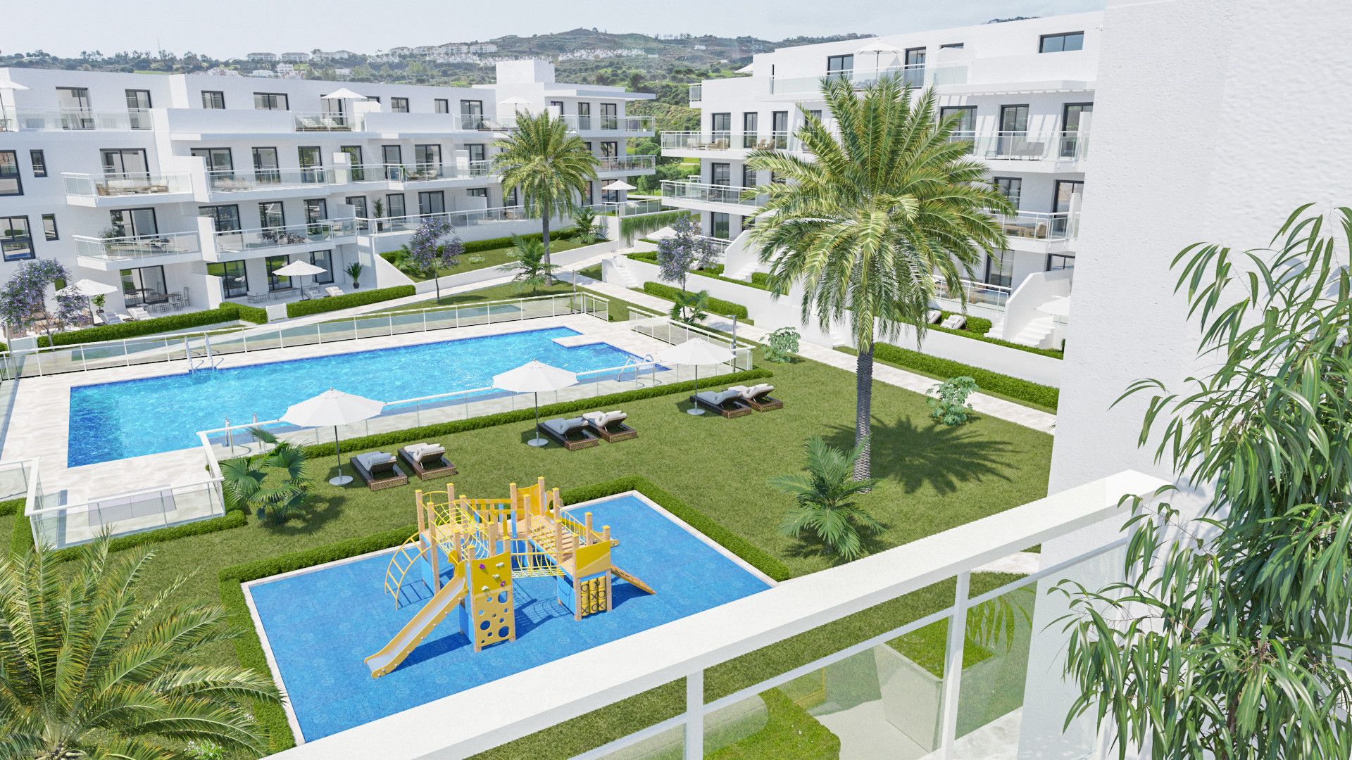 Swimming pool of Attic for sale in Mijas  with Air Conditioner, Terrace and Swimming Pool