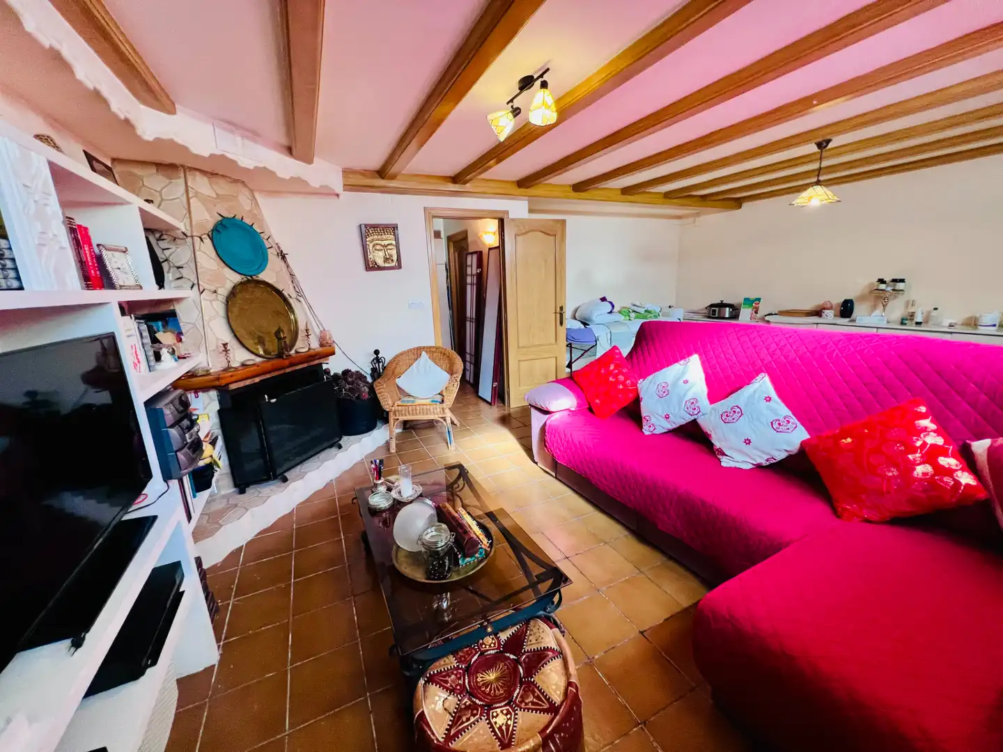 Sala d'estar de Casa adosada en venda en Petrer amb Calefacció