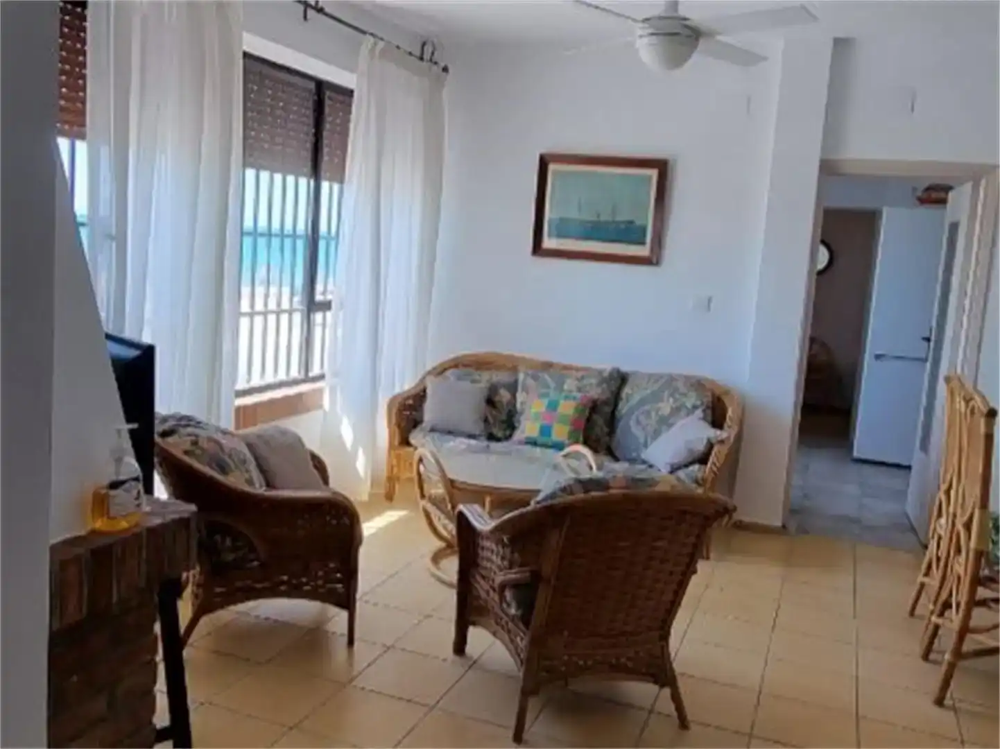 Sala d'estar de Casa adosada de lloguer en Mijas amb Moblat, Rentadora i Microones
