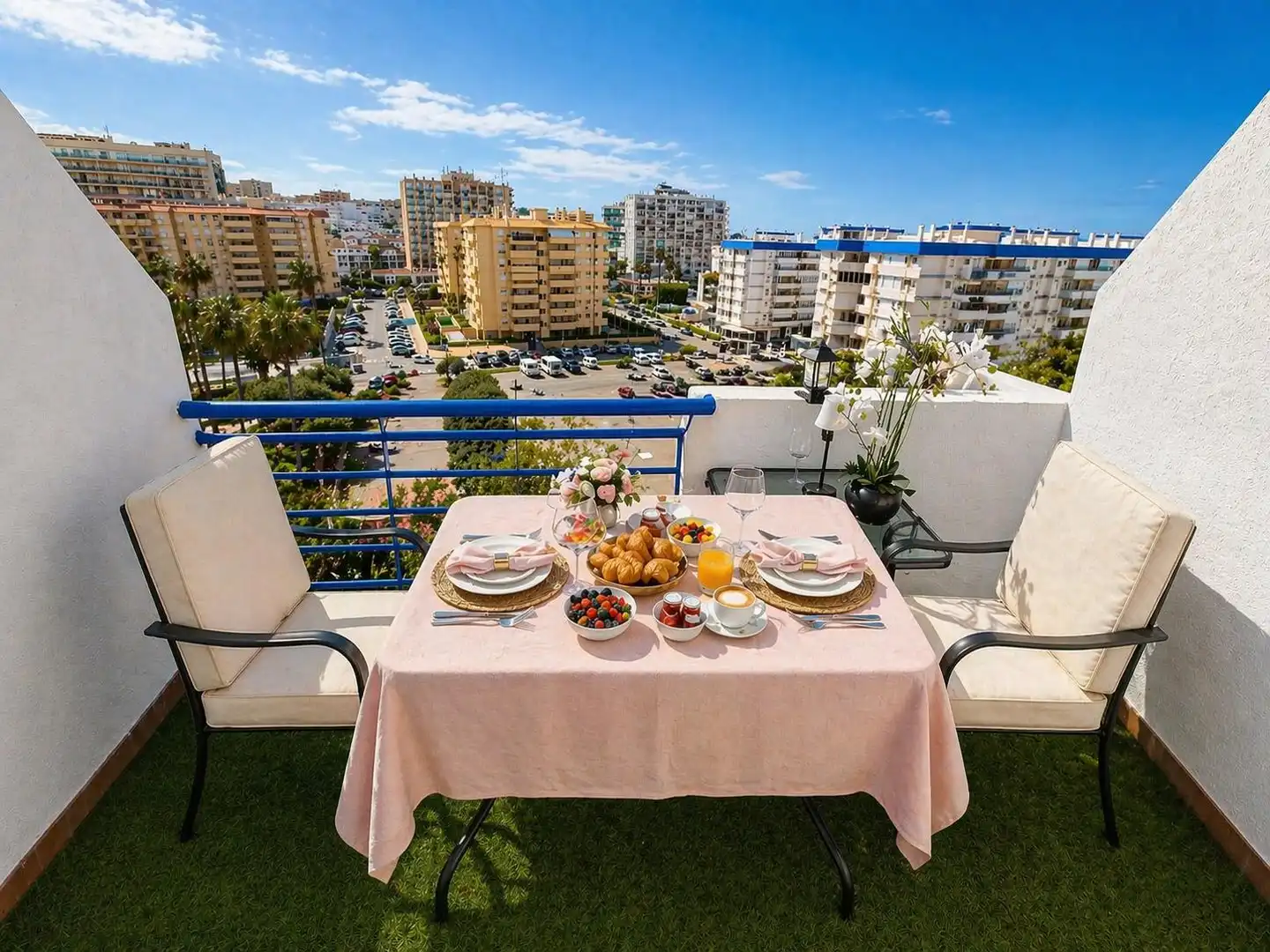 Terrasse von Dachboden zum Verkauf in Benalmádena mit Klimaanlage, Heizung und Terrasse