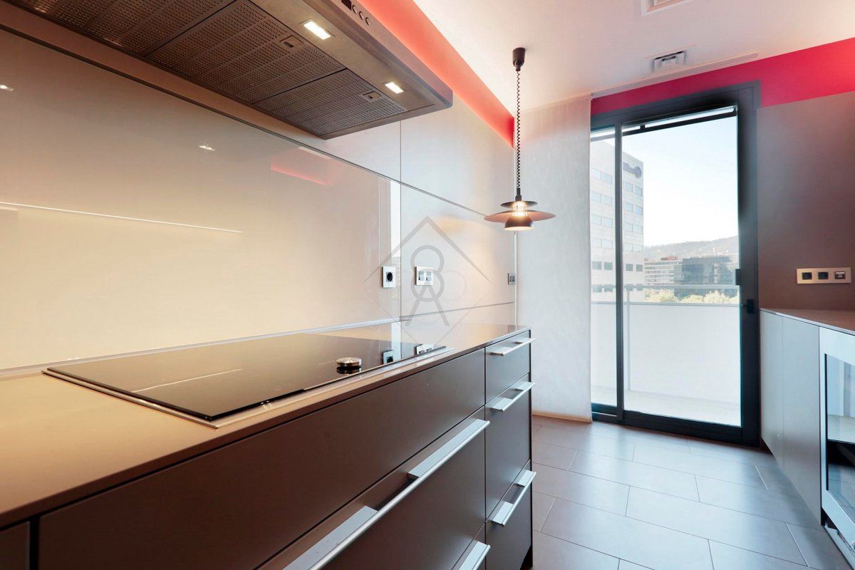 Kitchen of Flat for sale in  Barcelona Capital  with Heating, Parquet flooring and Terrace
