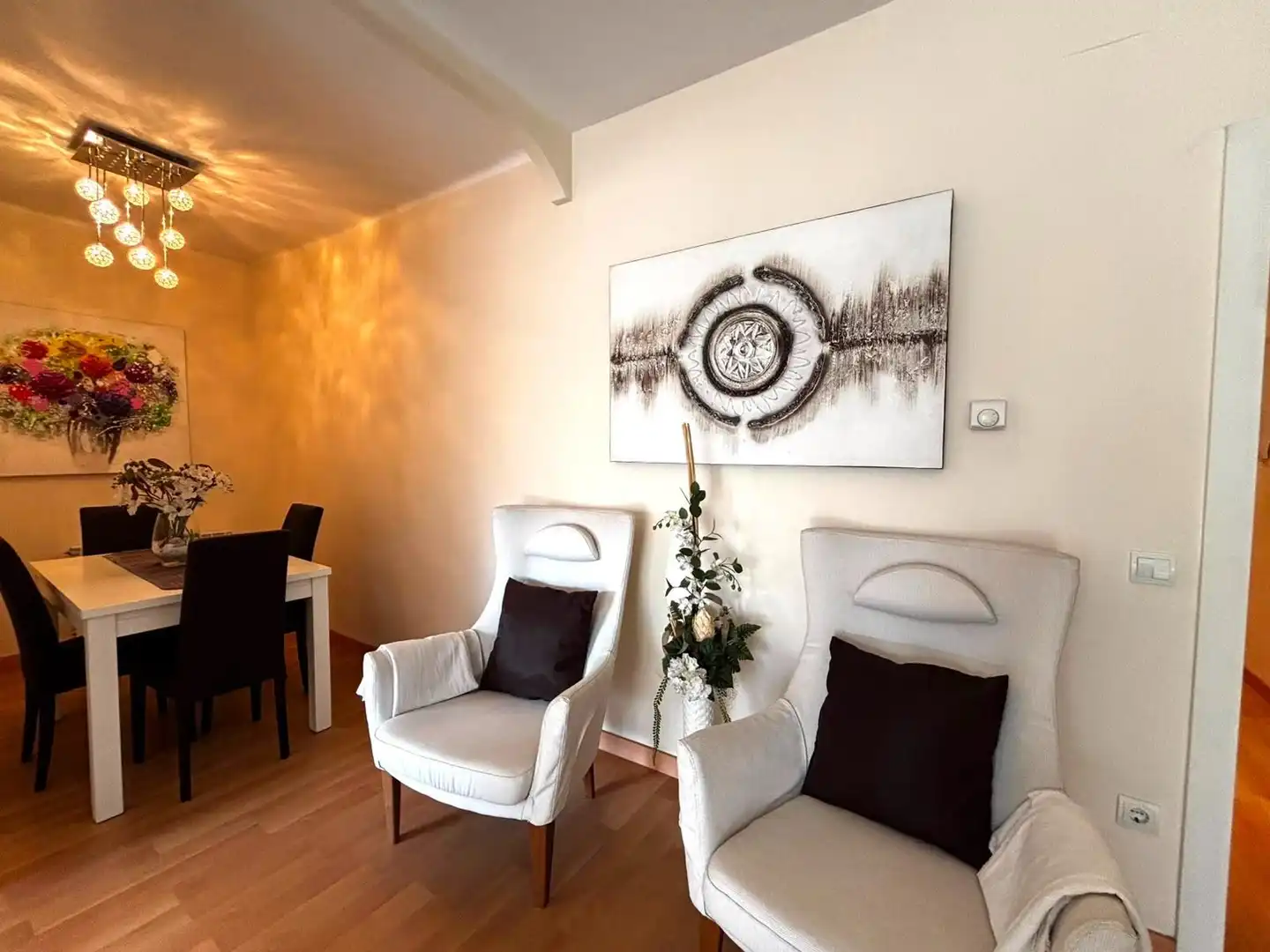 Sala de estar de Piso en venta en Sabadell con Calefacción, Parquet y Terraza