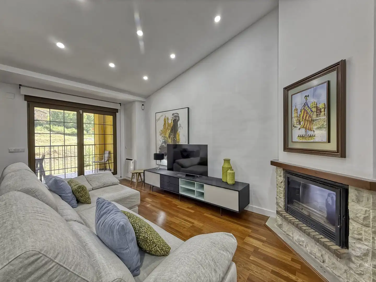 Sala de estar de Dúplex en venta en Alcalá de la Selva con Calefacción y Terraza