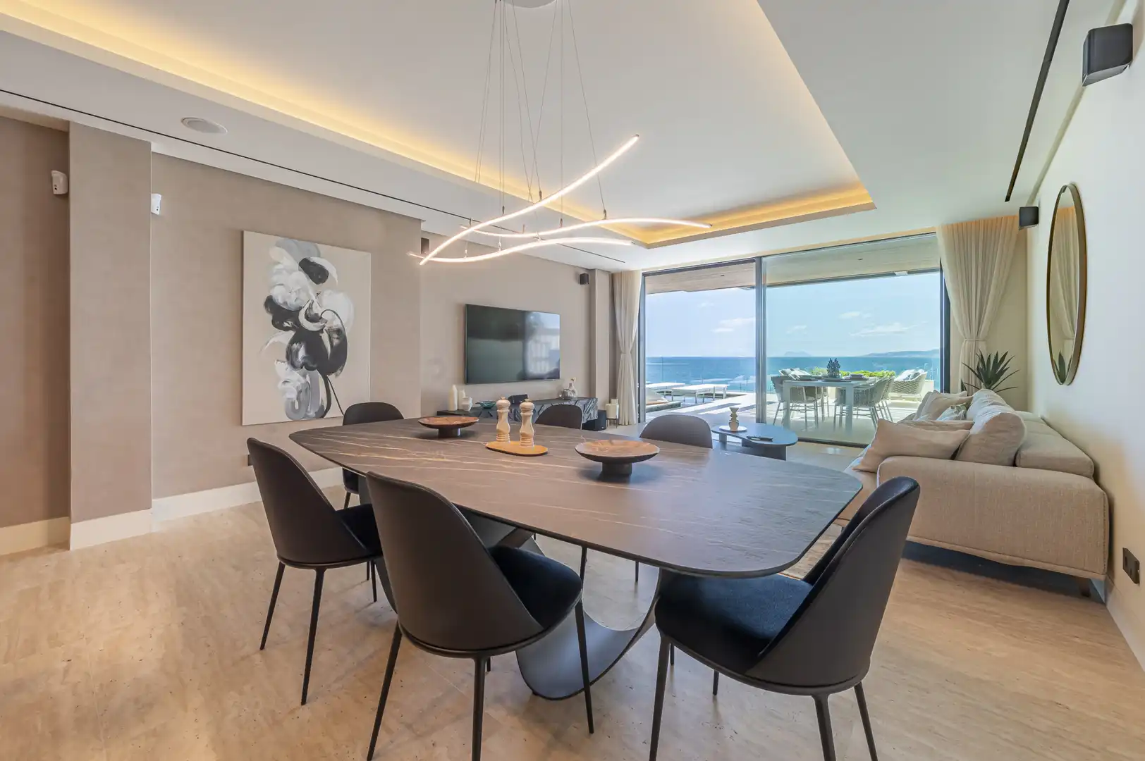 Menjador de Apartament en venda en Estepona amb Aire condicionat, Calefacció i Terrassa
