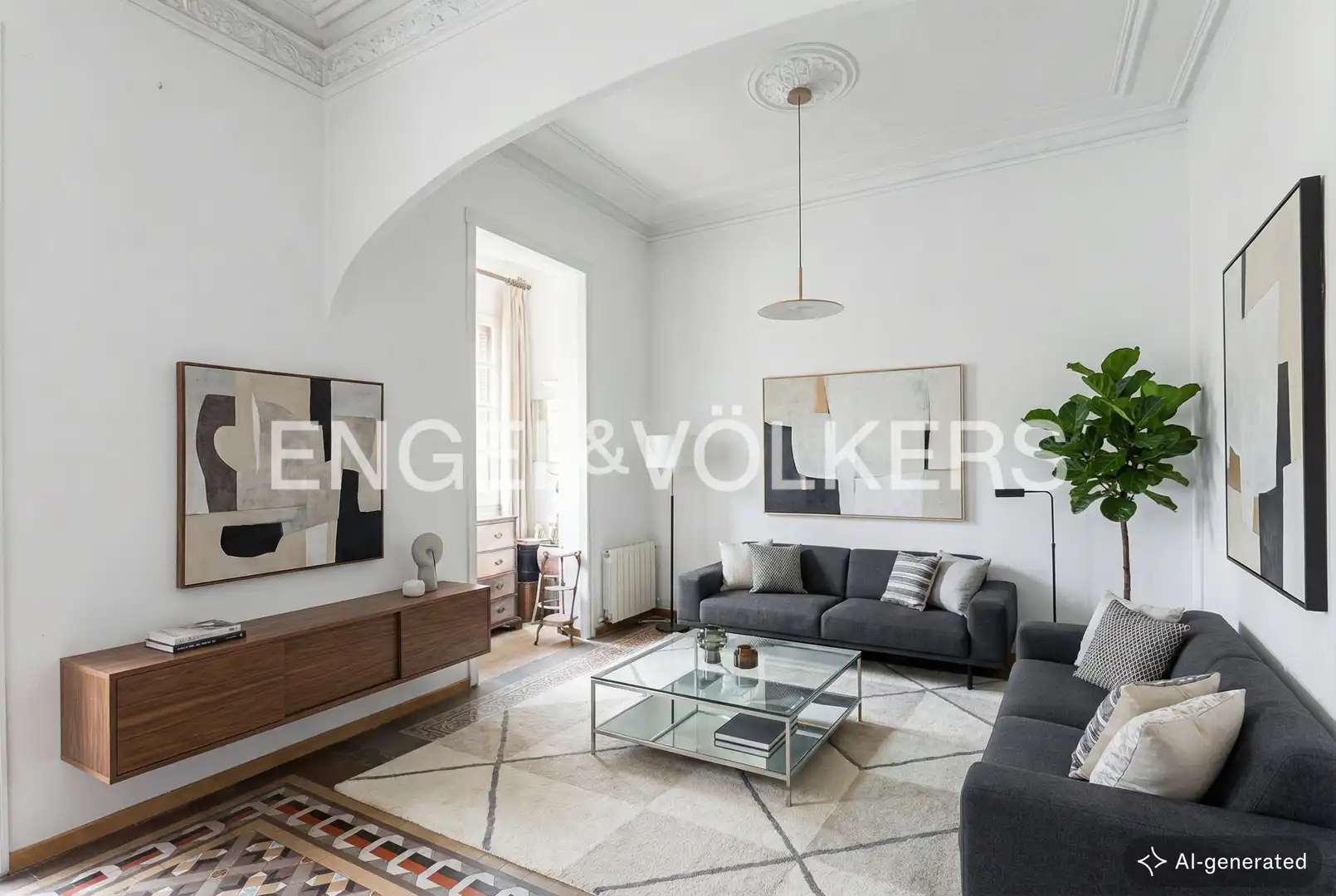 Wohnzimmer von Wohnung zum Verkauf in  Barcelona Capital mit Klimaanlage, Heizung und Parkett