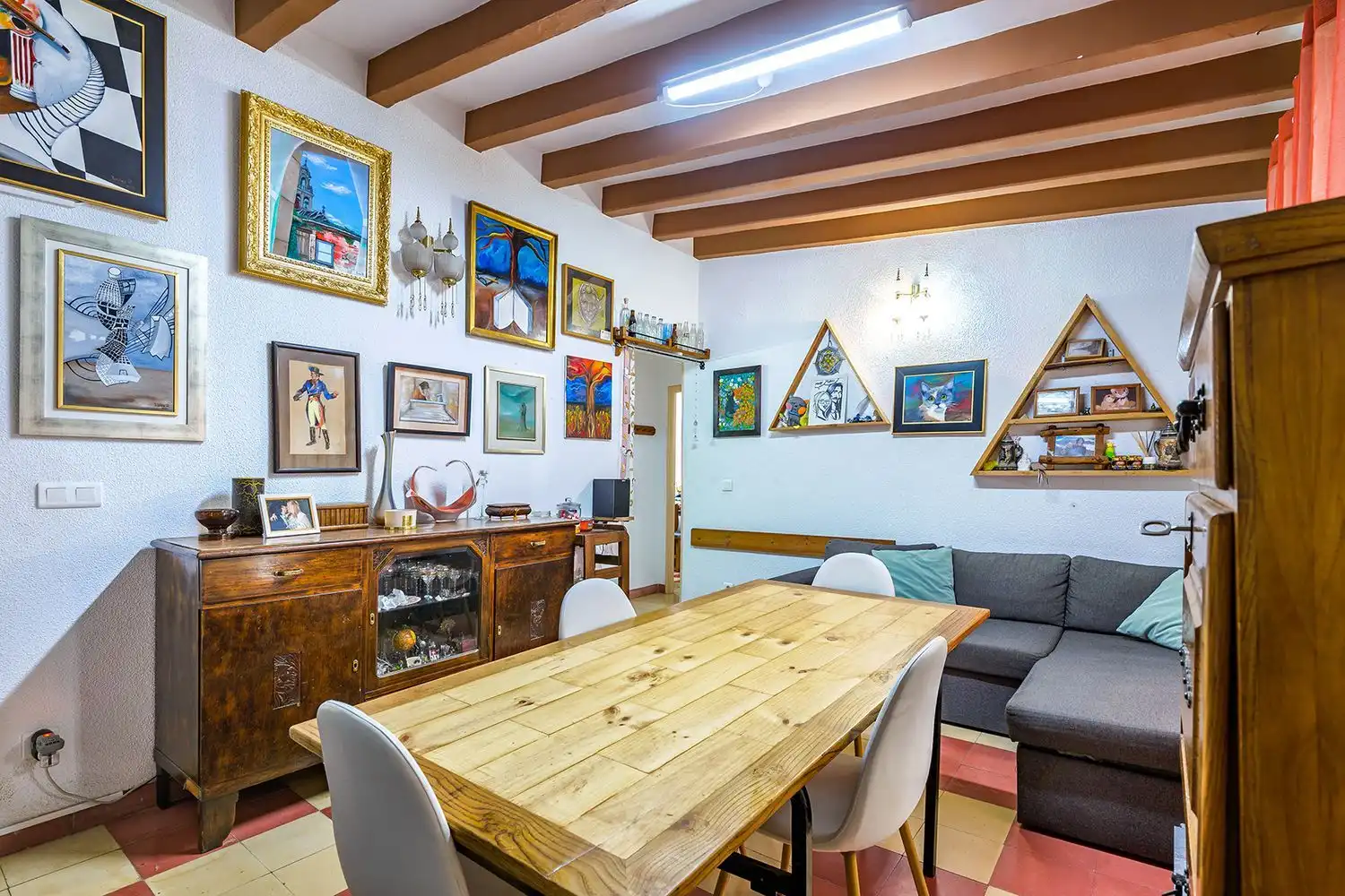 Esszimmer von Einfamilien-Reihenhaus zum Verkauf in Benidorm mit Klimaanlage, Terrasse und Abstellraum