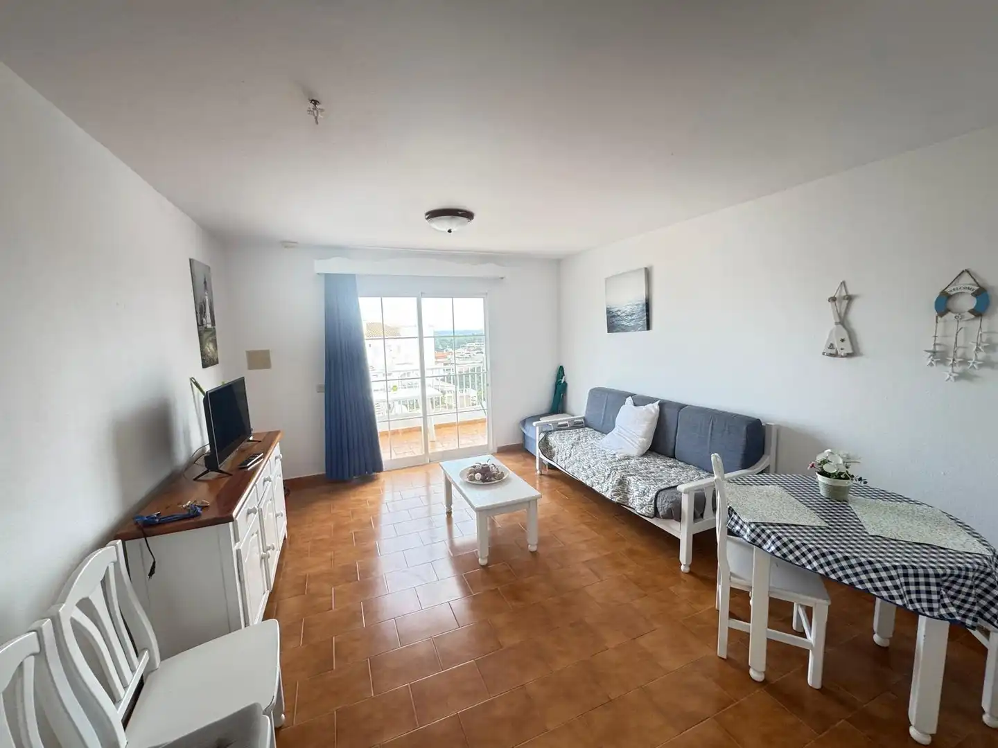 Sala d'estar de Apartament en venda en Es Mercadal amb Jardí privat, Moblat i Balcó
