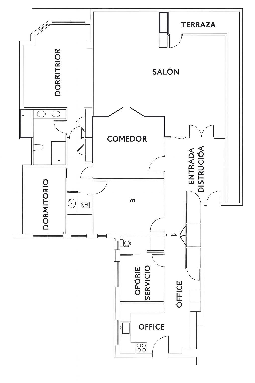 Apartment for sale in  Madrid Capital  with Air Conditioner, Heating and Parquet flooring