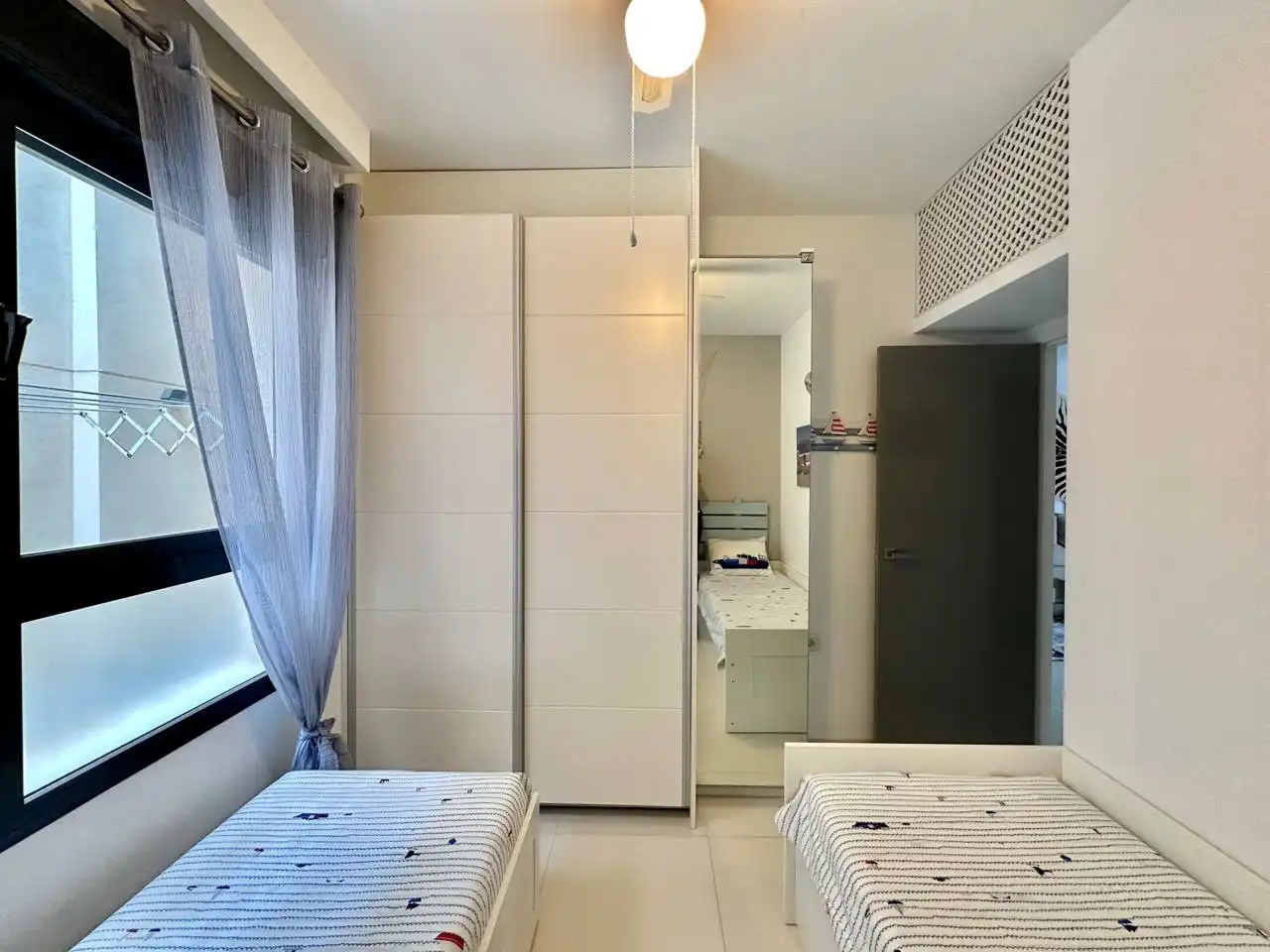 Schlafzimmer von Erdgeschoss zur Miete in Pilar de la Horadada mit Klimaanlage, Heizung und Privatgarten