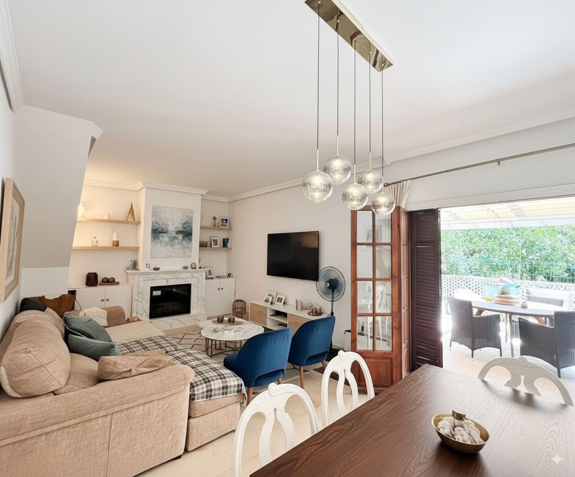 Living room of Single-family semi-detached for sale in Estepona  with Air Conditioner, Furnished and Internet