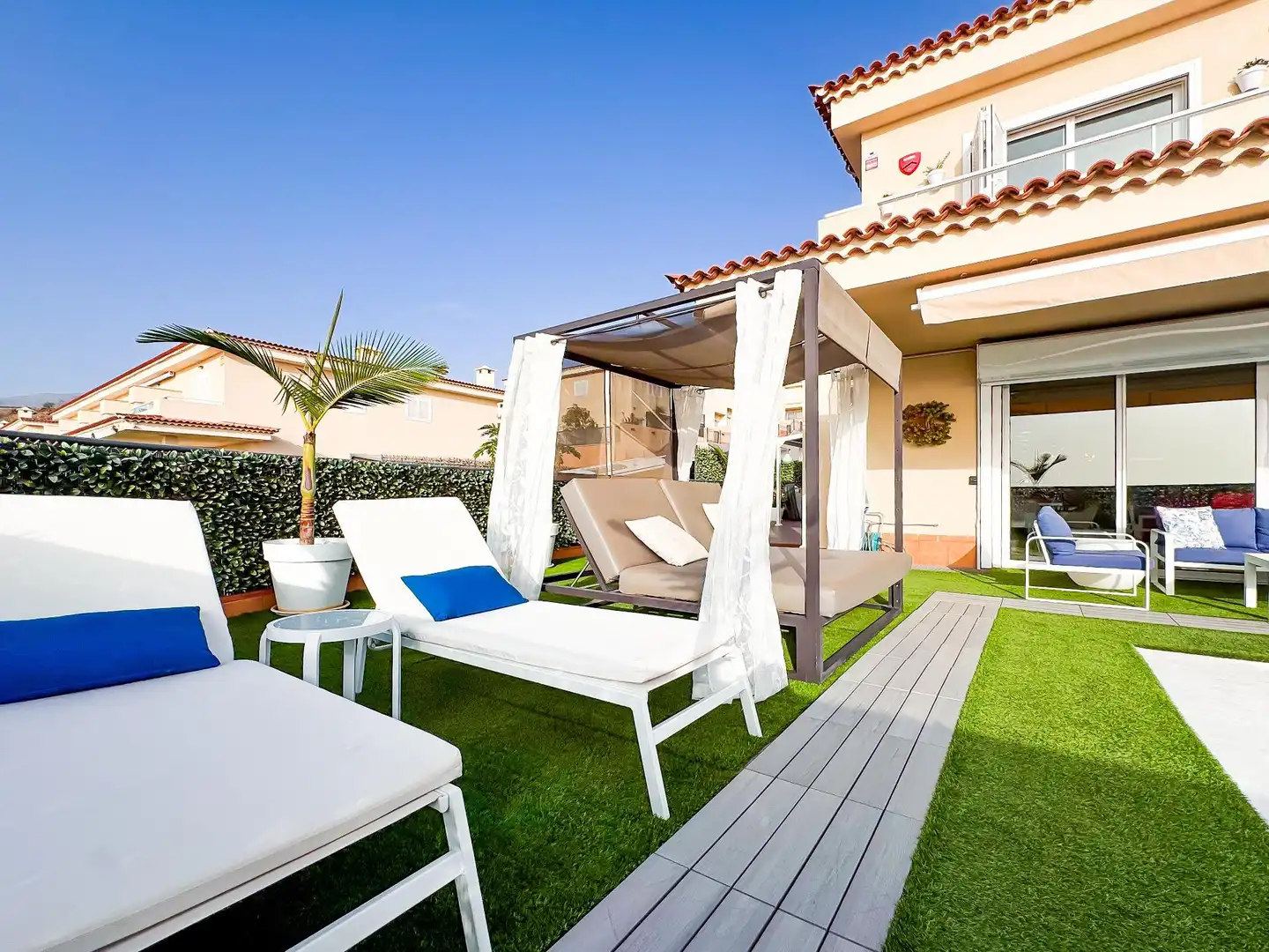 Terrace of Houses for sale in Santiago del Teide  with Air Conditioner, Private garden and Terrace