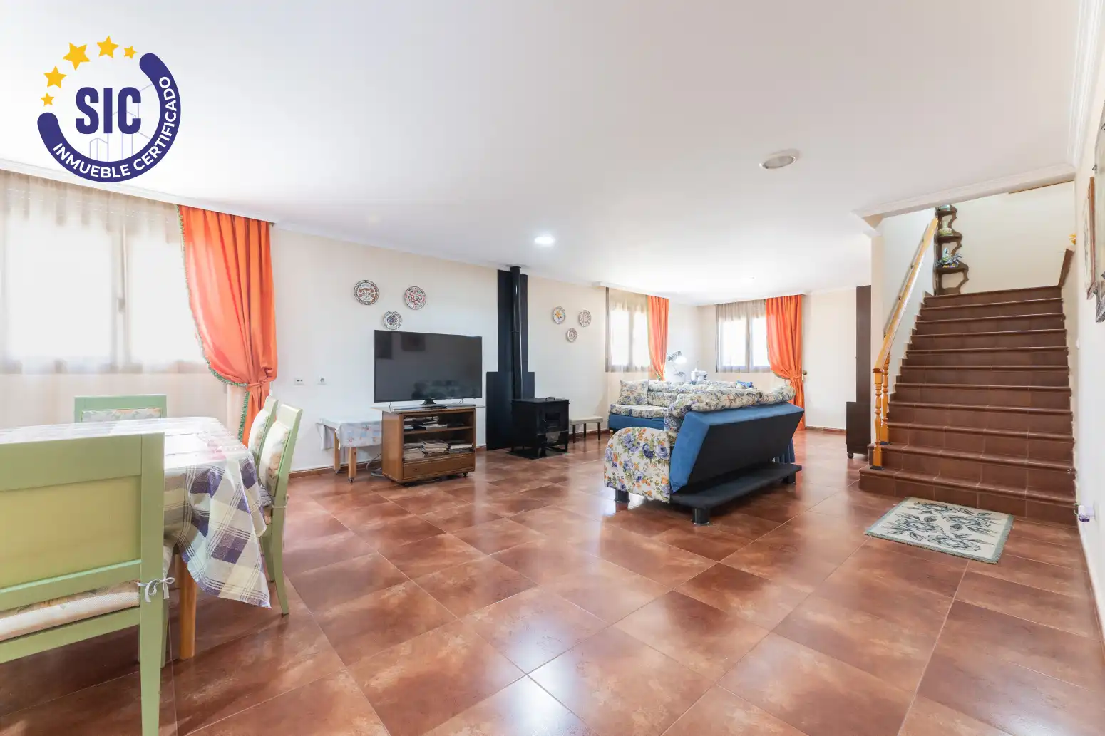 Sala de estar de Casa o chalet en venta en Hontecillas con Calefacción, Terraza y Amueblado