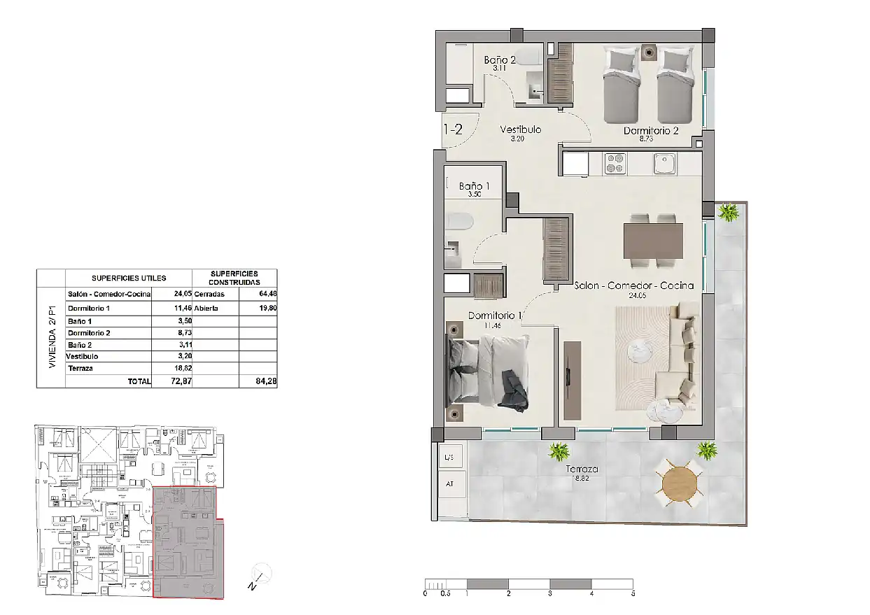 Apartament amb terrassa en venda a Santa Pola ciudad, imagen 12