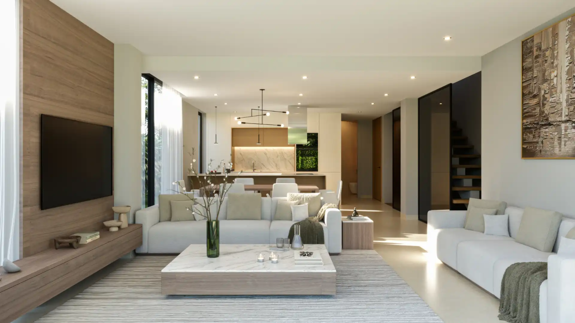 Sala de estar de Casa o chalet para compartir en Finestrat con Aire acondicionado, Calefacción y Jardín privado